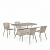 Комплект плетеной мебели T198D/Y137C-W85 Latte (4+1)